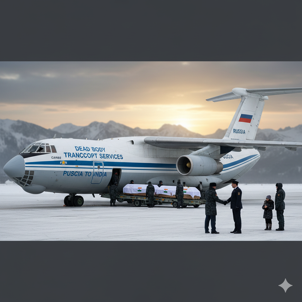 Dead Body Transport Services from Russia to India